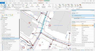 ArcGIS Pro and ArcGIS Utility Network: Infrastructure and data for water and sewer networks 
