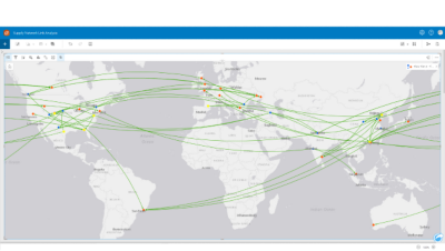 Map of the world with lines