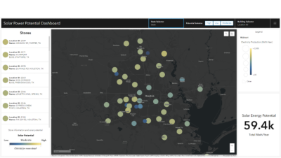 Dashboard with map and metrics